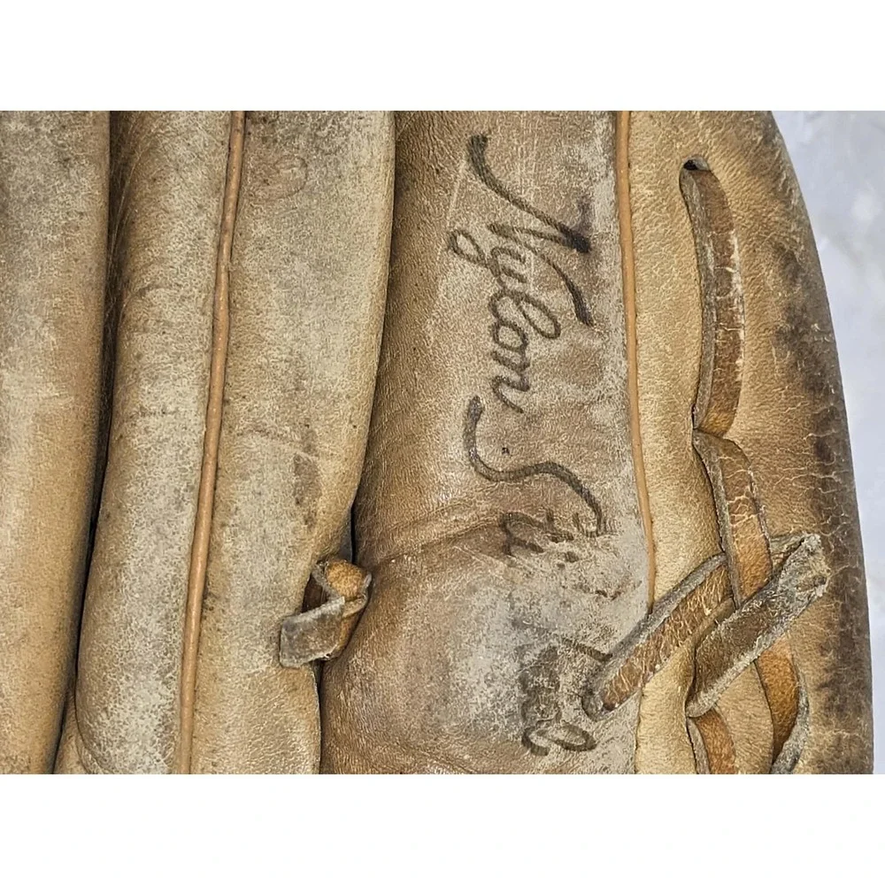 🏈 Vintage Ted Williams Sears 33ND Catchers Mitt GUC Korea Baseball Glove