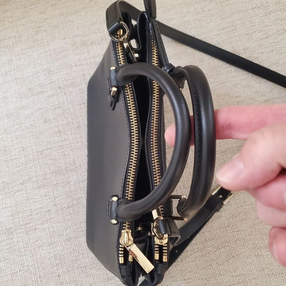 Tory Burch HFA031 Crossbody Bag Black Leather