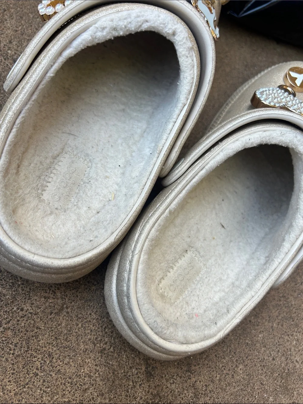 CROCS glitter gold