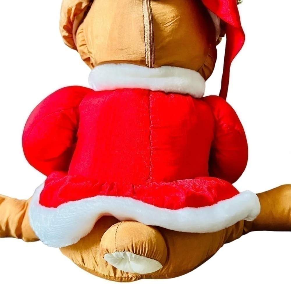 Vtg House of Loyd Shivers Reindeer Christmas Draft Stopper Nylon Parachute Plush