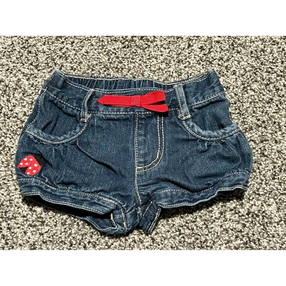 Cc13 Gymboree baby girls size 6–12 months jeans shorts ladybug‎ bloomers
