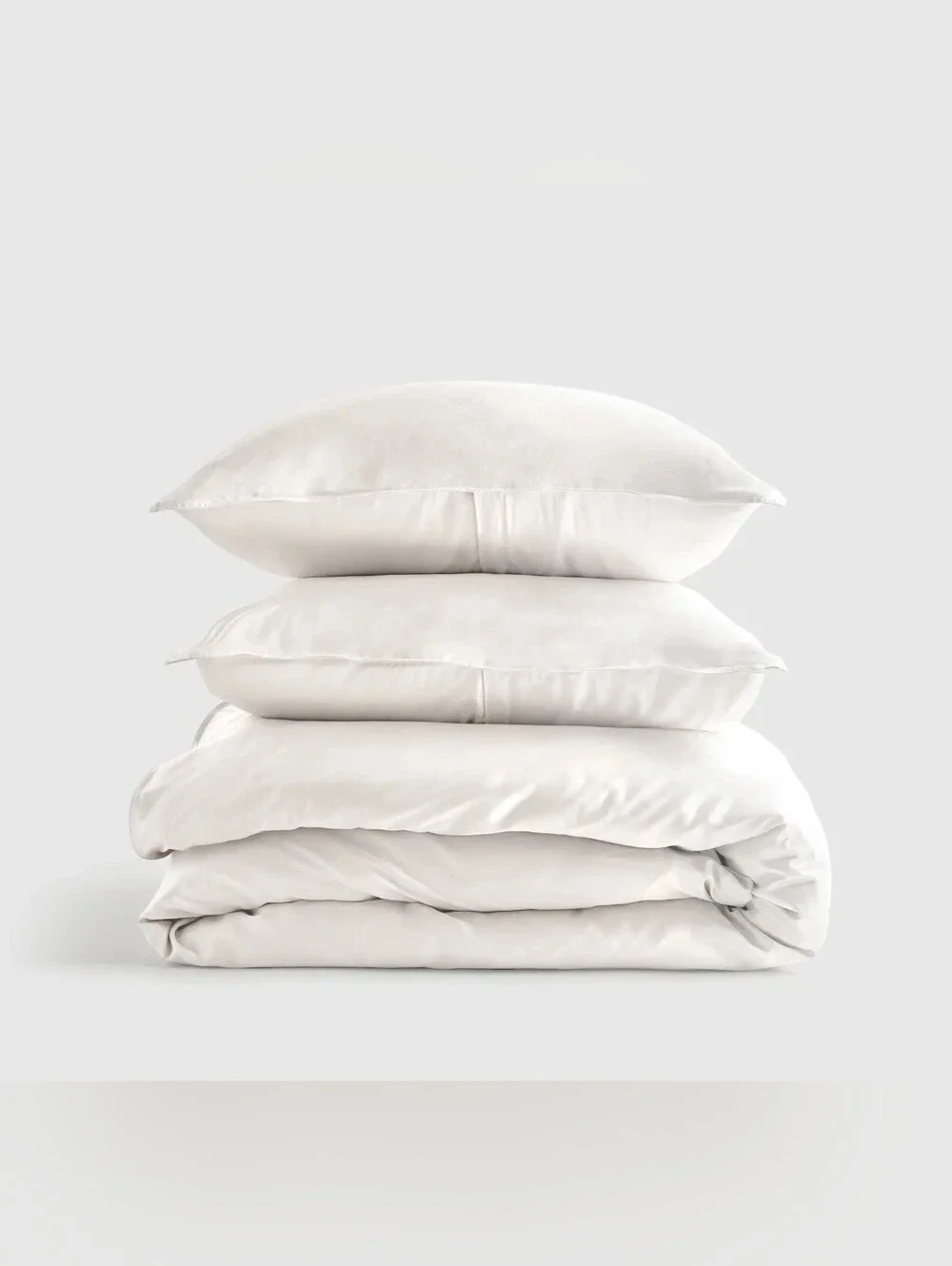Quince Organic Bamboo White Duvet & 2 Shams Set! King/ Cal King! (761)