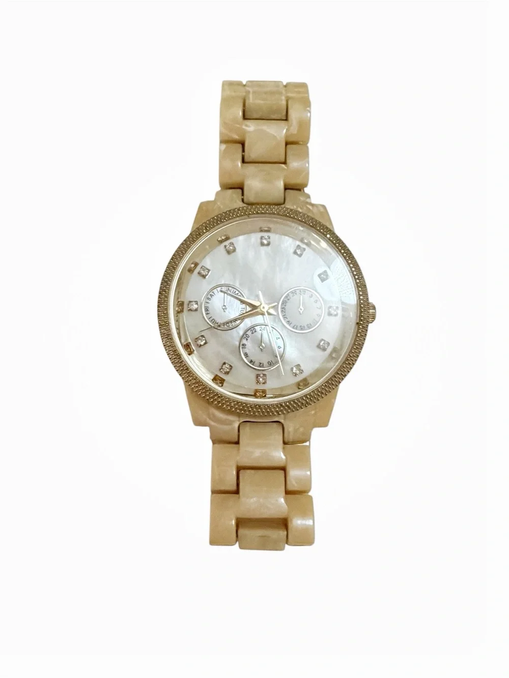 Source Unknown Beige and Gold Women's Fashion Watch