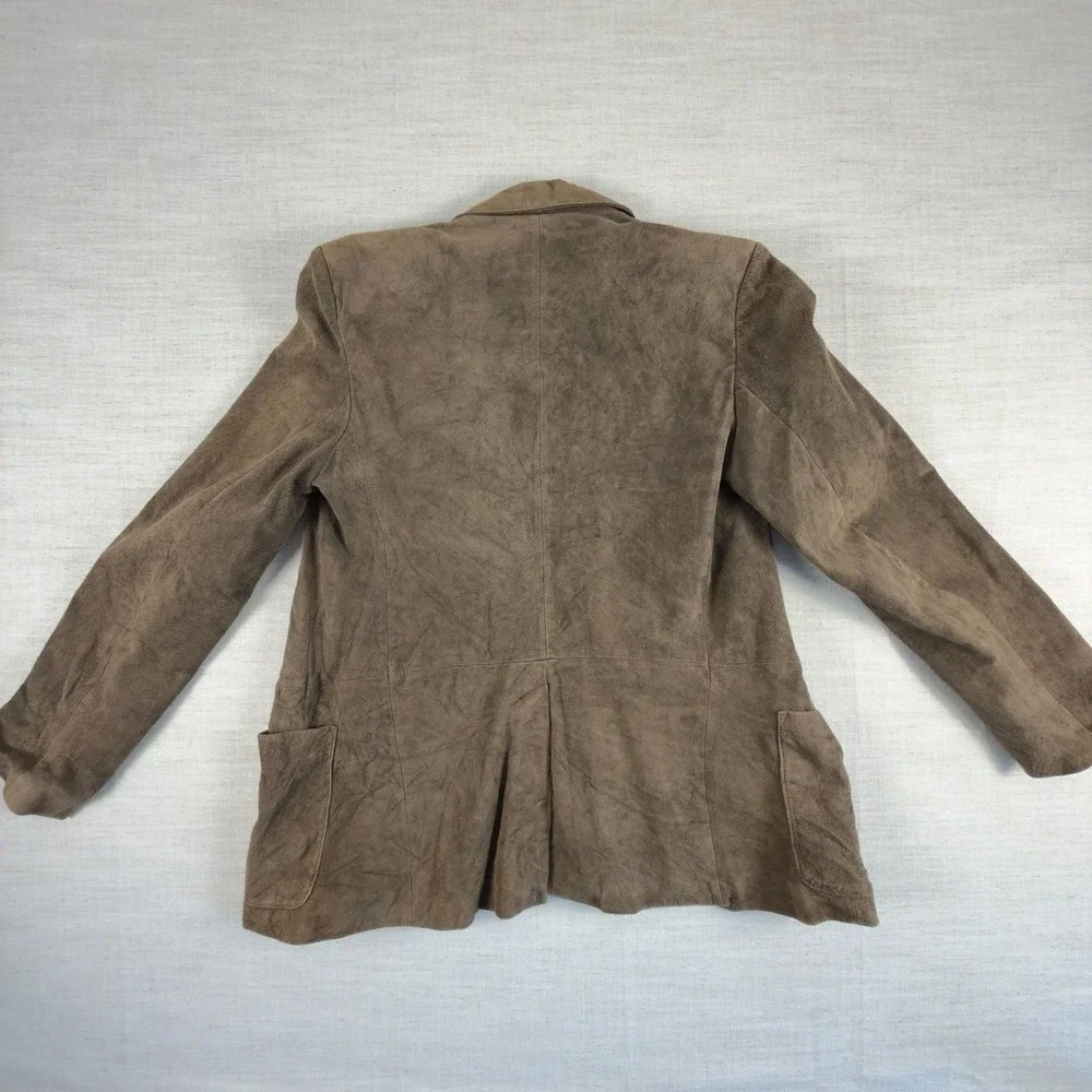 Vintage C.C. Cromwell Genuine Pig Suede Leather Two-Button Blazer Jacket