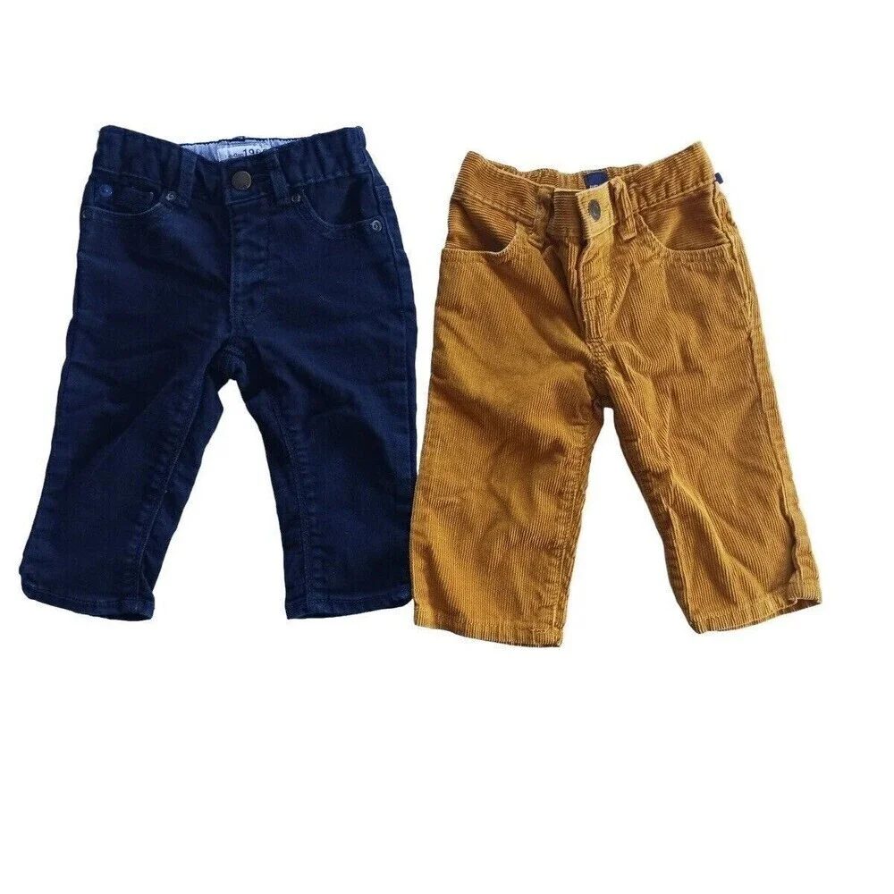 Baby Gap Jeans Leggings Bundle 6-12 Months, Denim with Stretch Adjustable Waist