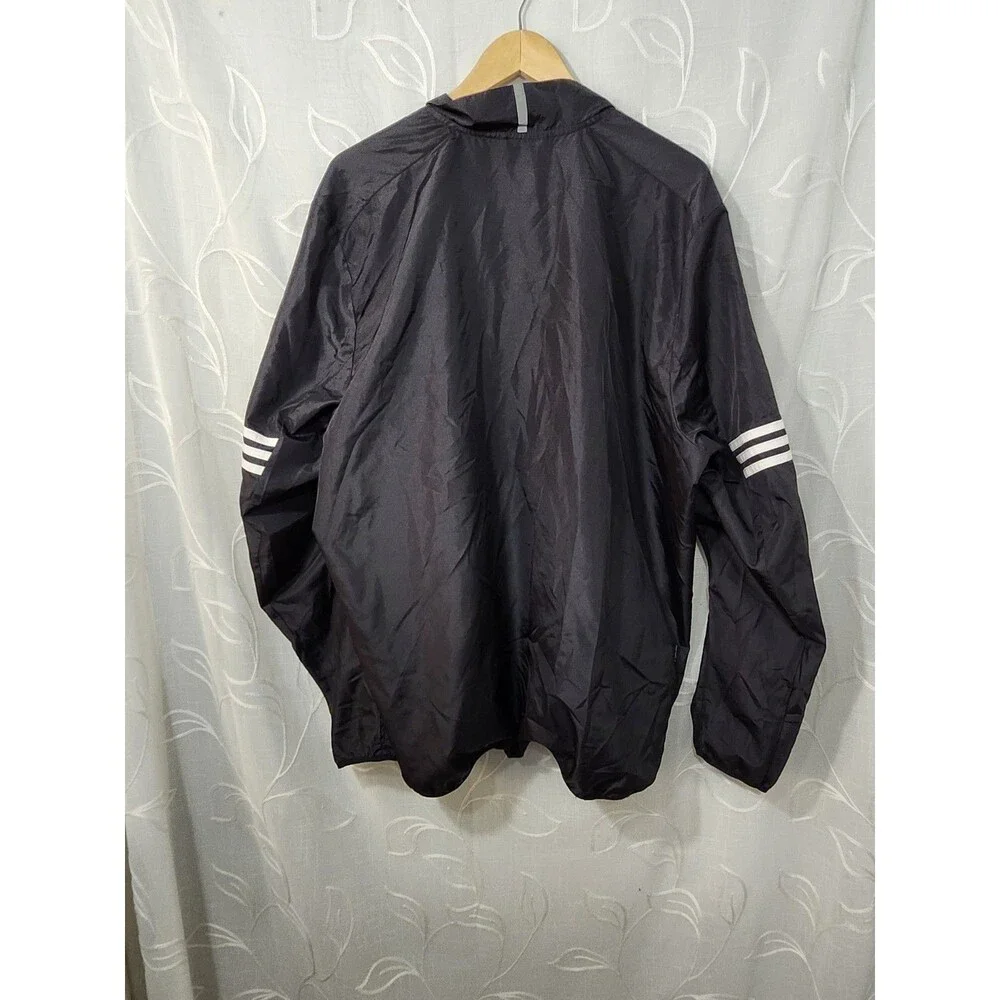 Adidas Running Response Jacket Windbreaker Black Thumb Holes Women/Men Sz Medium