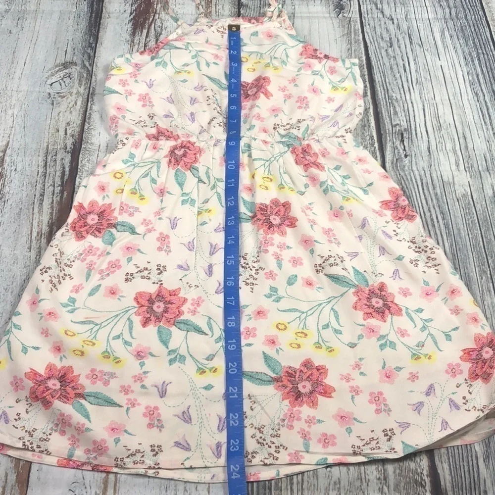 OLD NAVY Dress White Floral Print Size M-8