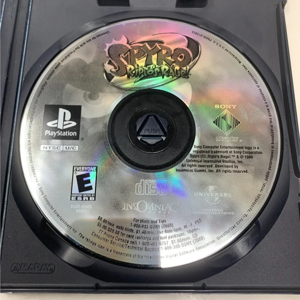 Vintage 1999 Spyro Ripto's Rage! Disc Only Sony PlayStation 1 PS1 Tested