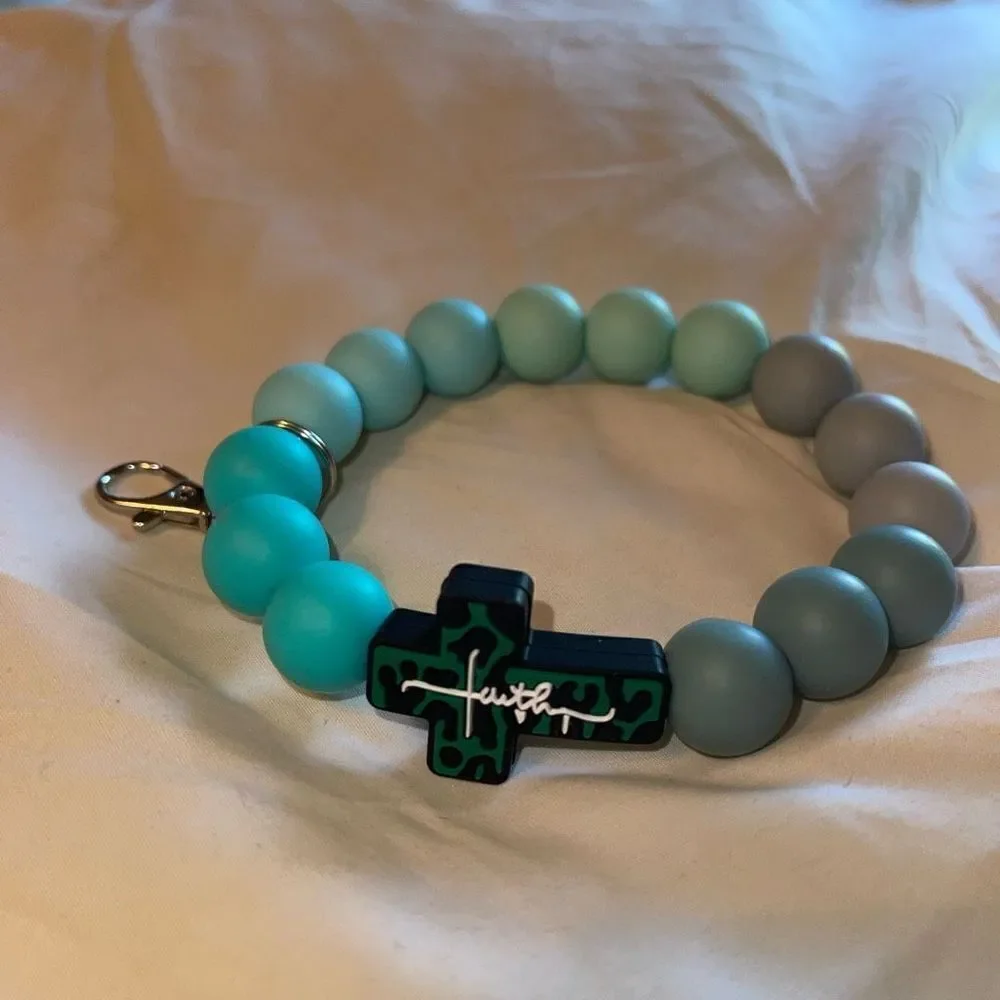 Hand Crafted keychain bracelet