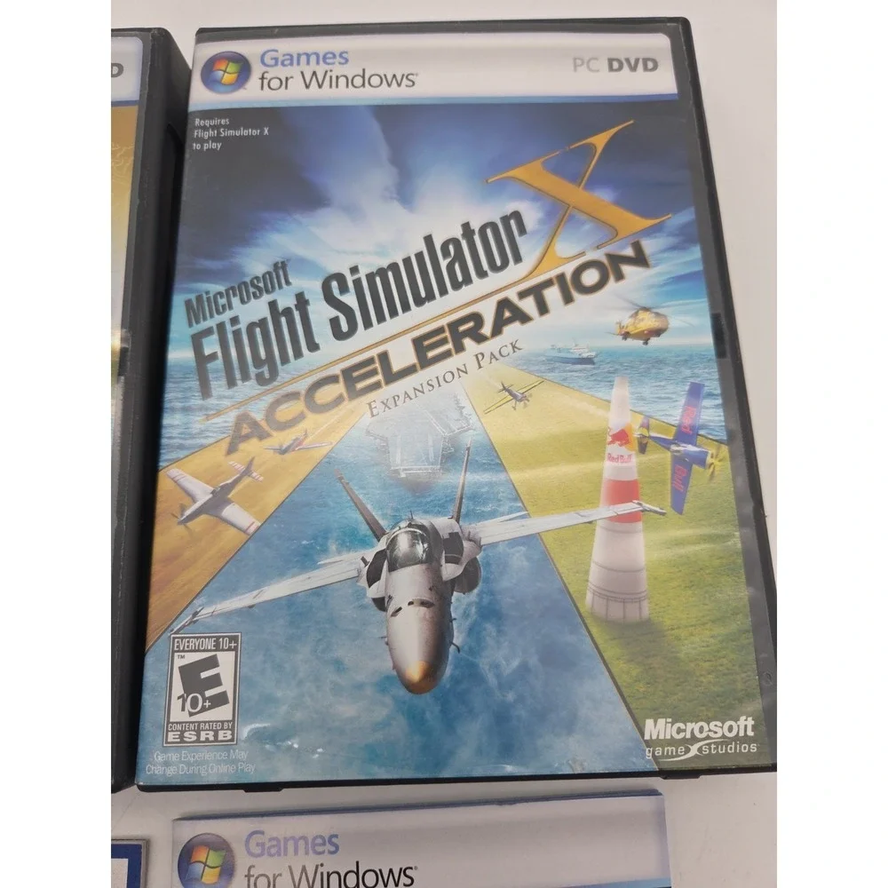 Microsoft Flight Simulator X Deluxe Edition W/ Acceleration Expansion PK CIB