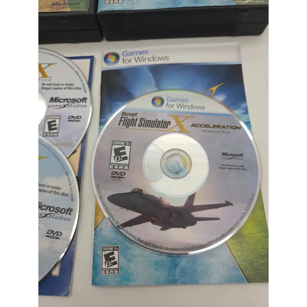 Microsoft Flight Simulator X Deluxe Edition W/ Acceleration Expansion PK CIB