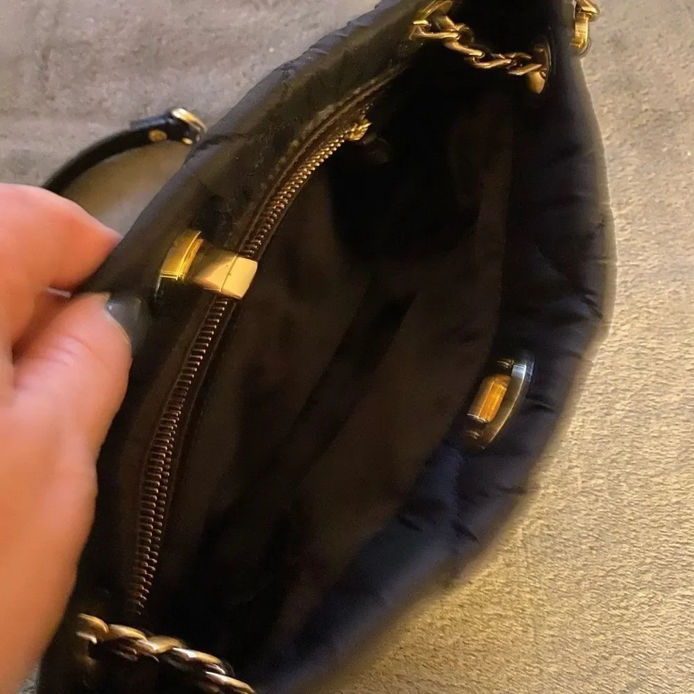 DKNYC black quilted