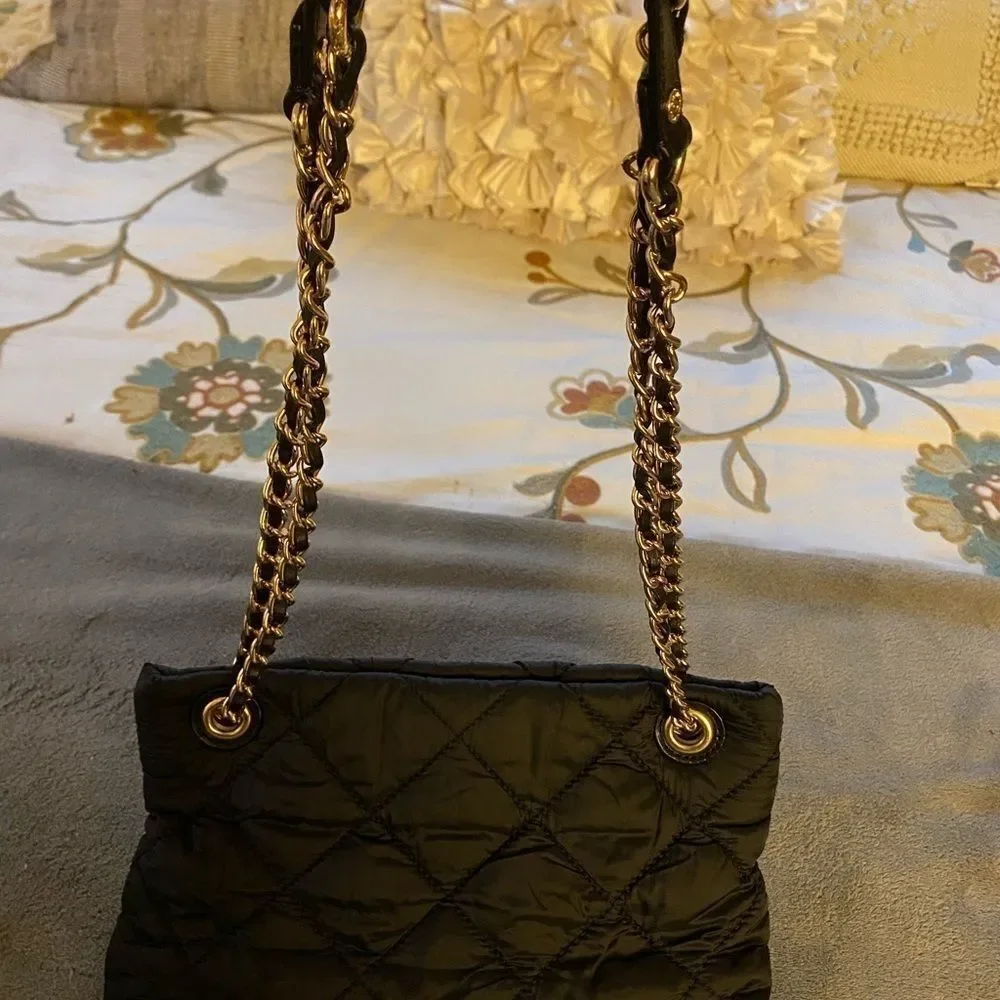 DKNYC black quilted