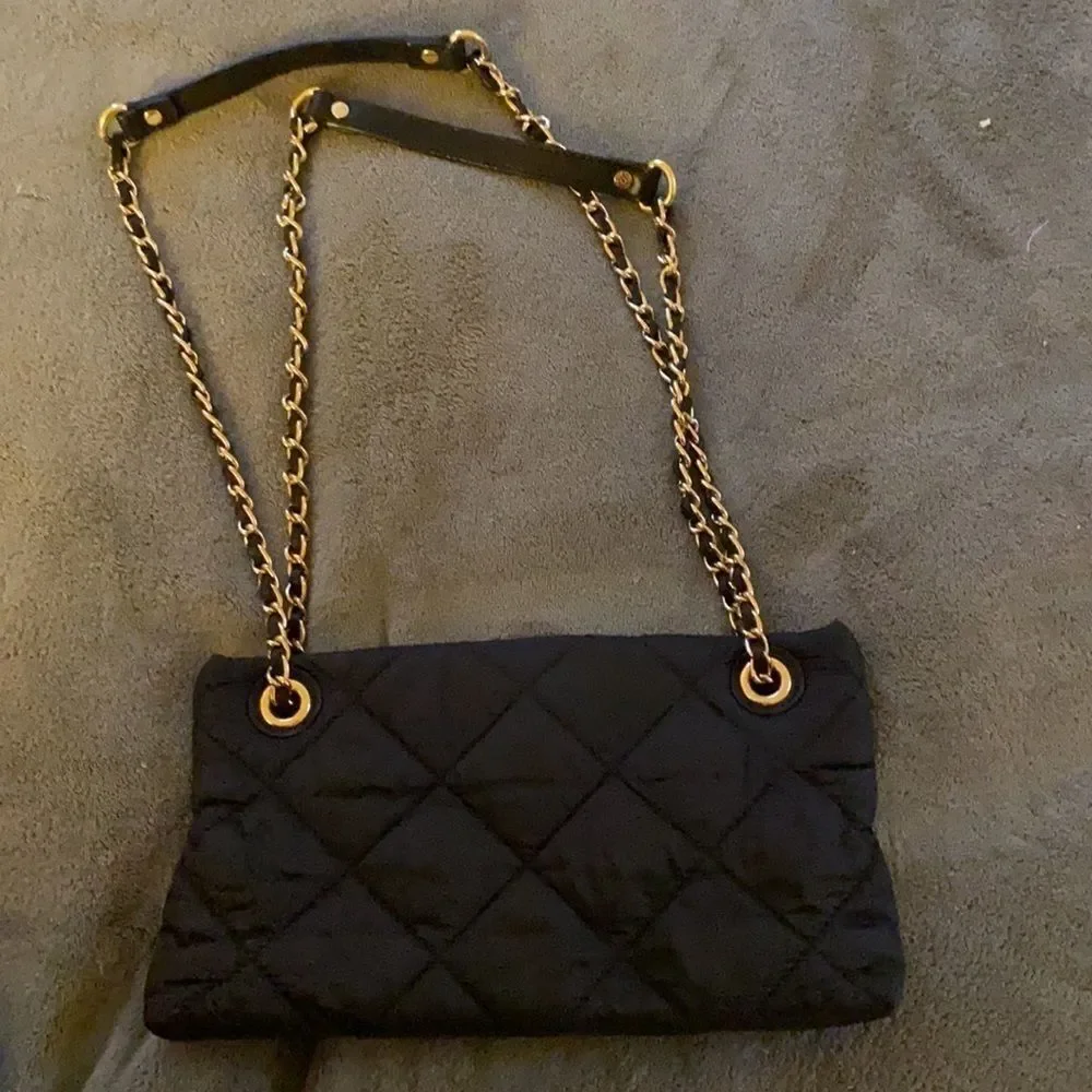 DKNYC black quilted