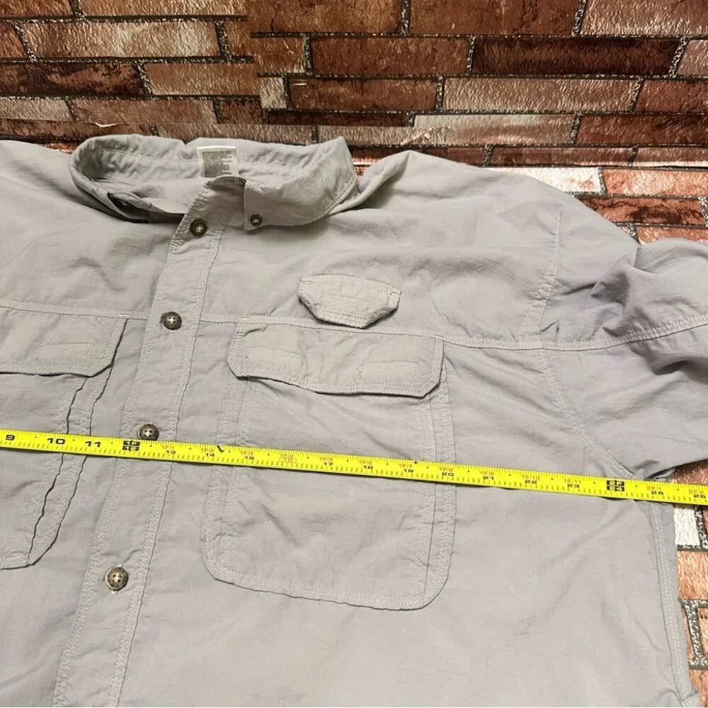 The North Face Gray Button-Up Shirt size XL