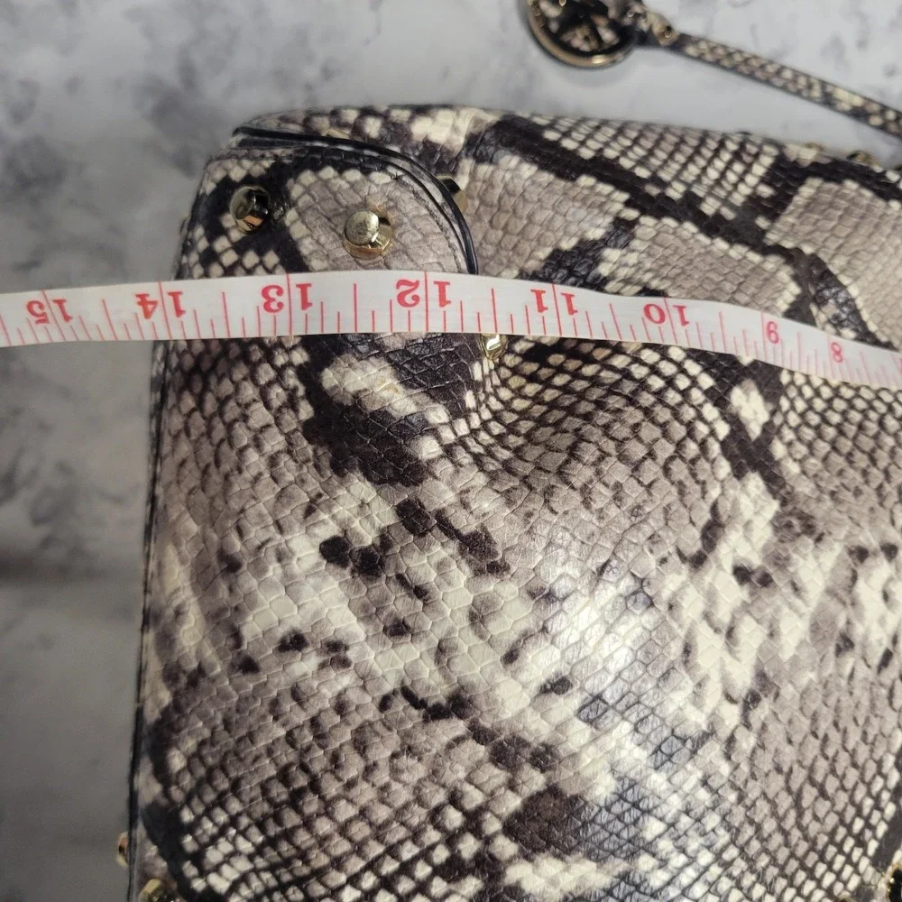 Michael Kors Gold Studded Large Hobo with Shoulder Strap Snake Skin‎ Print