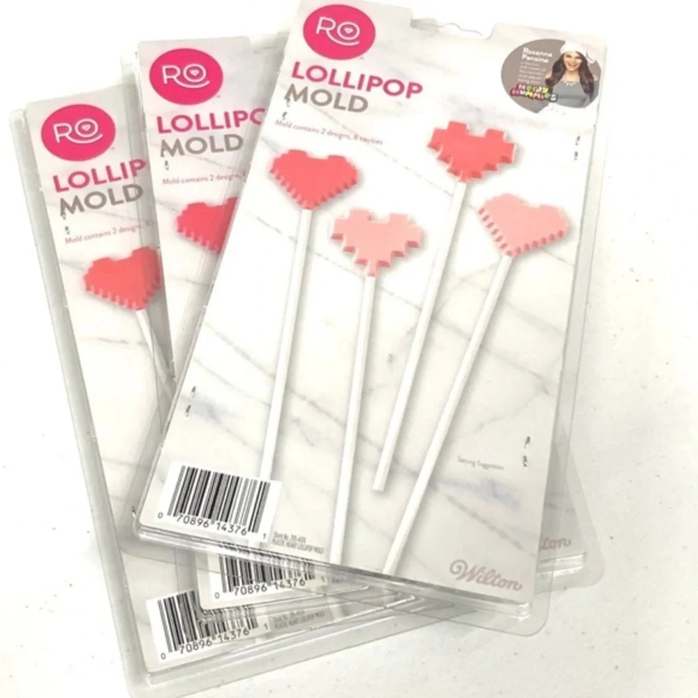Wedding, love, engagement Wilton Pixel Heart Lollipop Mold Bundle, love, hearts