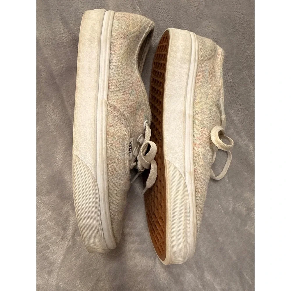 Vans Authentic Low Top Sneakers Multi Color Pastel Knit Mens 4.5 Womens‎ 6.0