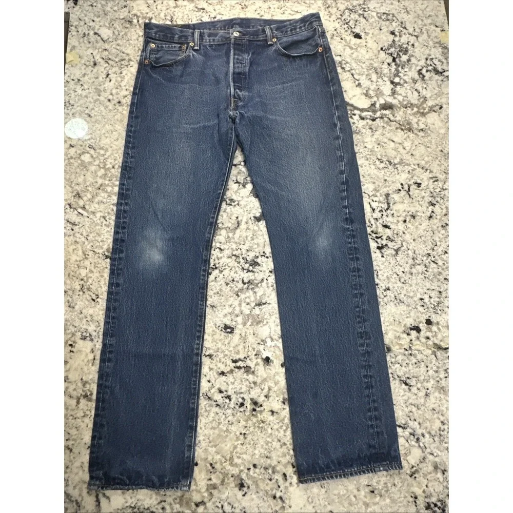 Retro‎ Levi's 501 Jeans Mens Size 38x30 (36x29.5) Blue Original Straight Denim