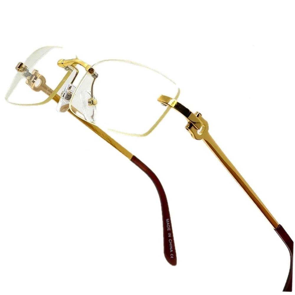 ICE LIGHT WEIGHT RIMLESS WOMEN SHAPE LADYS FASHION MODERN CLEAR COMFORT EYEGLASS