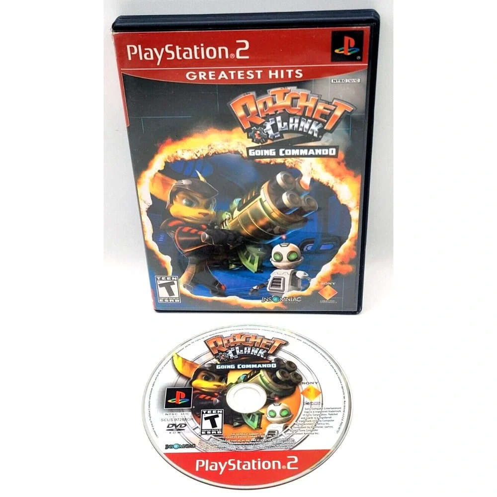 Ratchet & Clank: Going Commando Greatest Hits‎ PlayStation 2, 2003 GAME & CASE