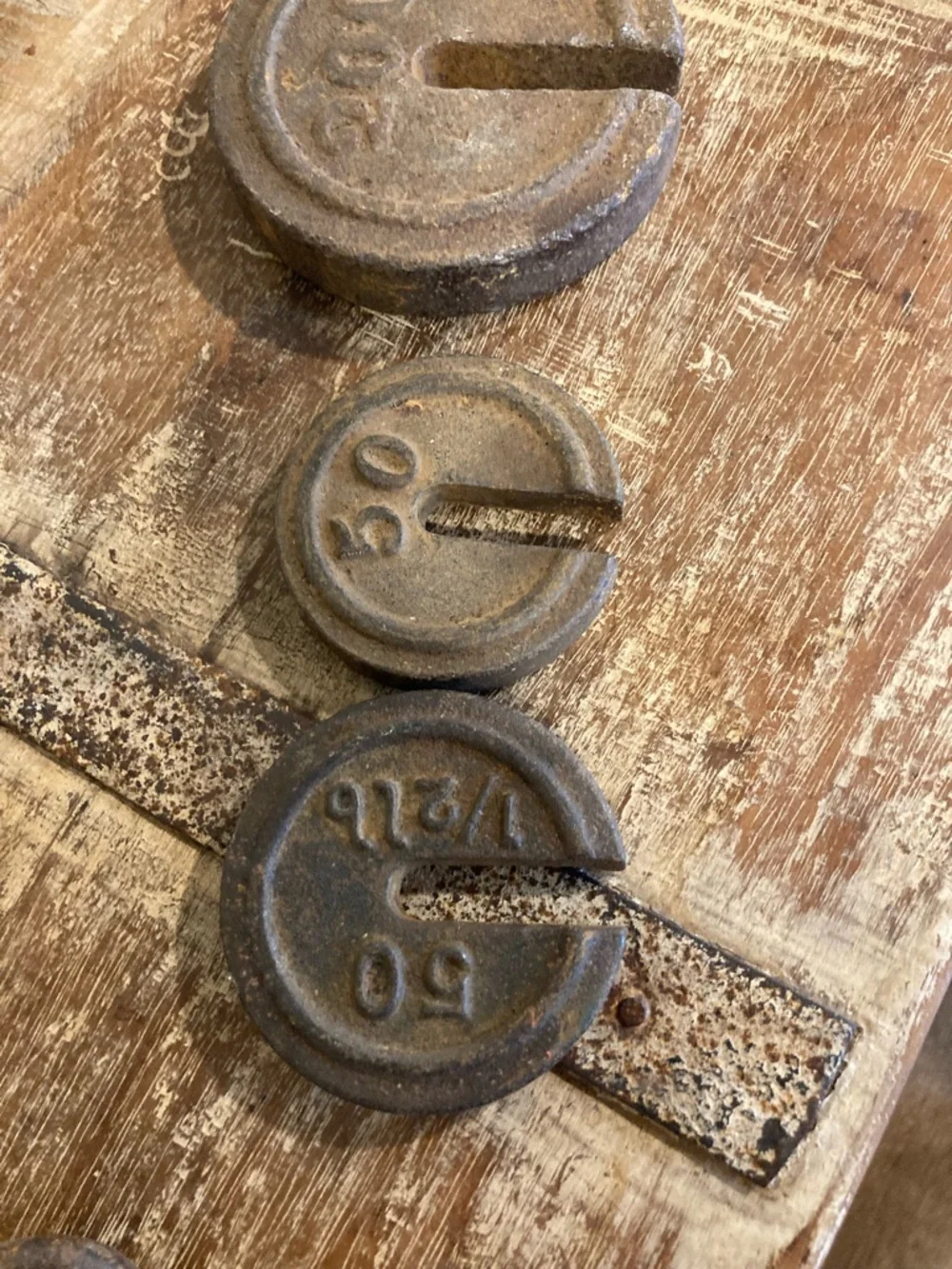 Antique Chatillon 100 lb Steelyard Scale w/ Weights – Rustic Industrial Decor