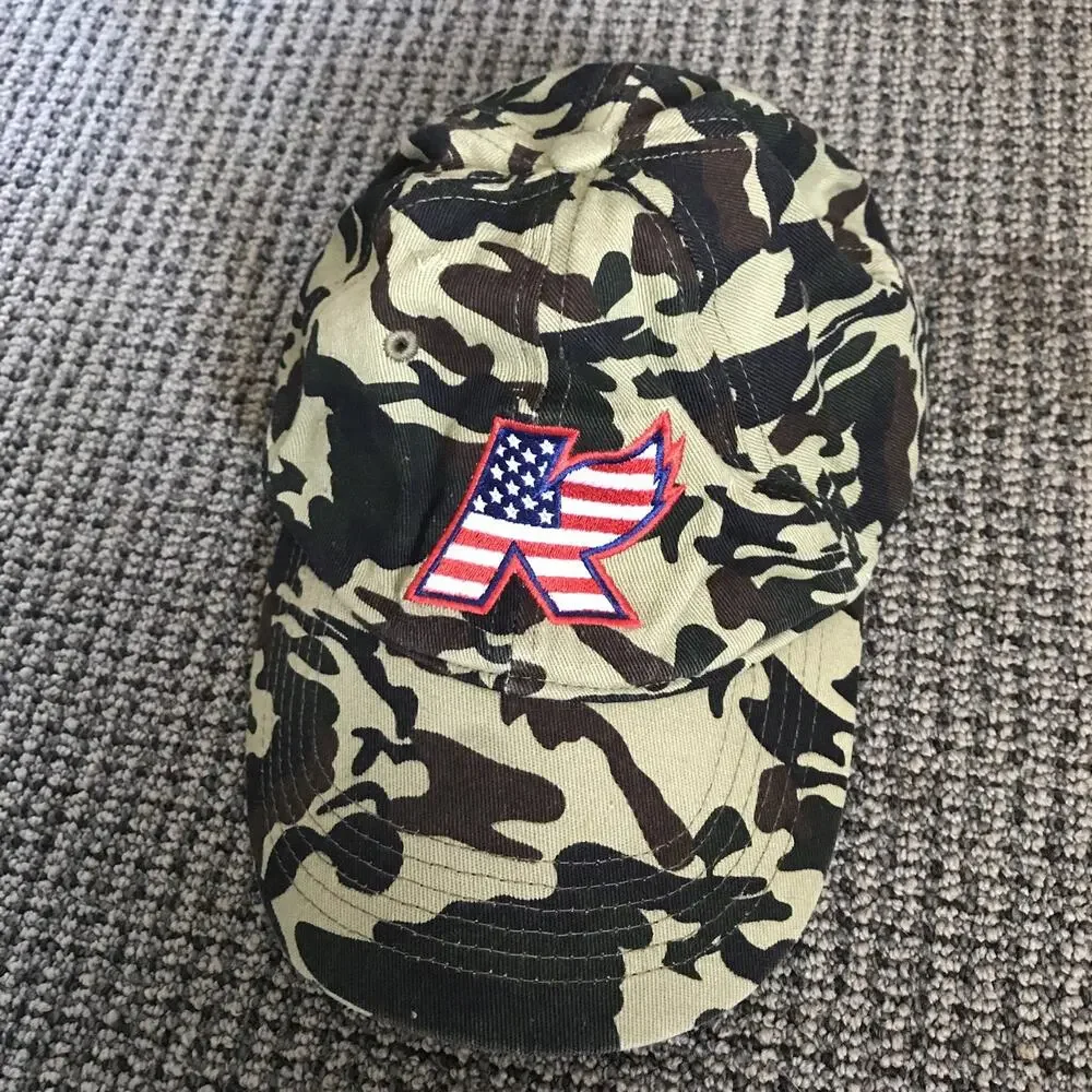 Kalamazoo Wings Hockey Adjustable‎ Patriot Camouflage Hat By BigX