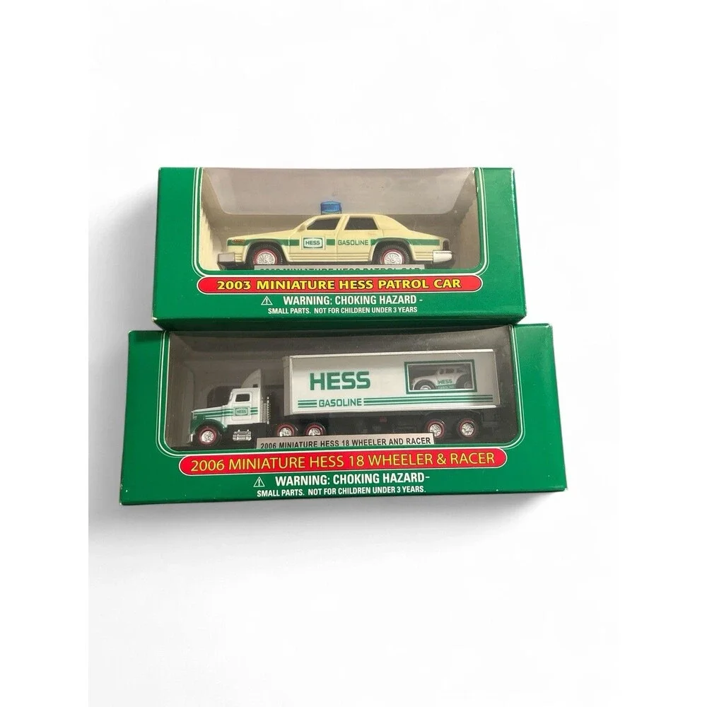 Hess Trucks‎ 2003 Miniature Patrol Car 2006 Miniature 18 Wheeler & Racer NEW
