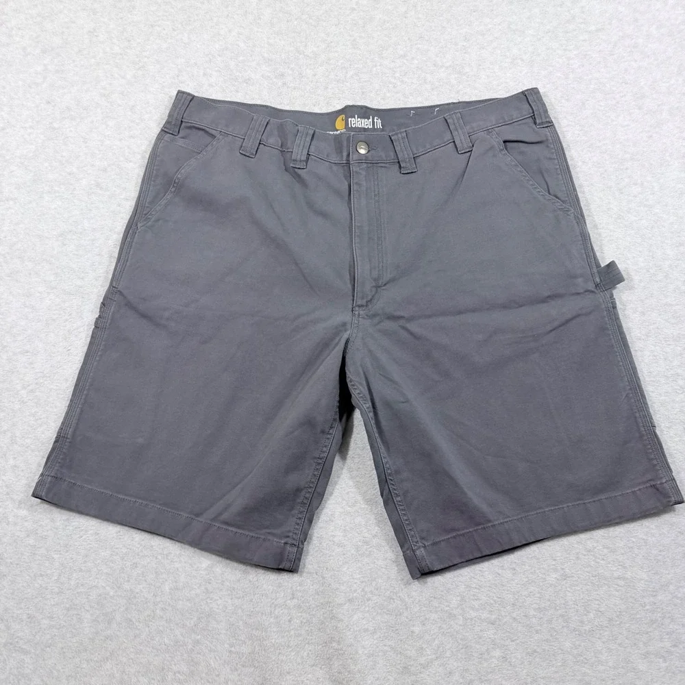 Carhartt‎ Cargo Work Shorts Mens 44 Gray NWT Relaxed Fit Rugged Flex Canvas 11in