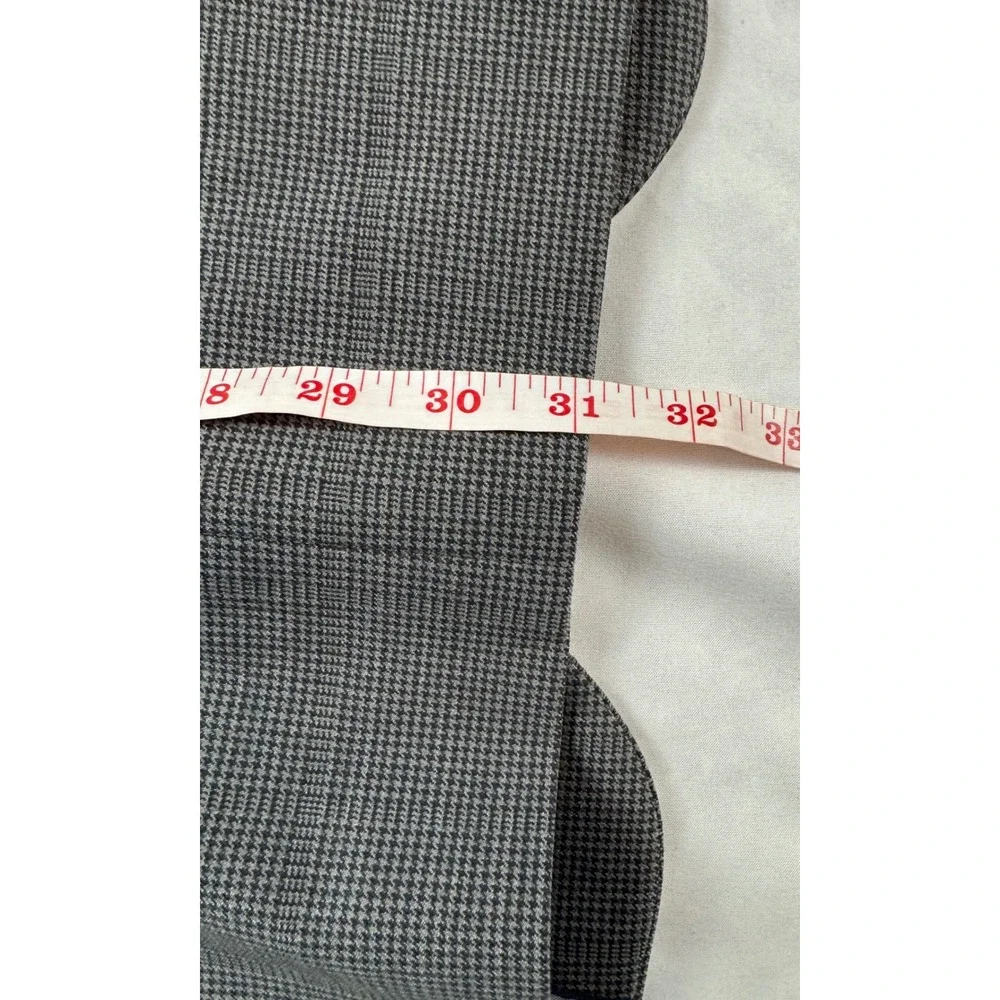 Stafford CoolMax EcoMade Suit Jacket 42R Gray Houndstooth Wool Blend Classic Fit