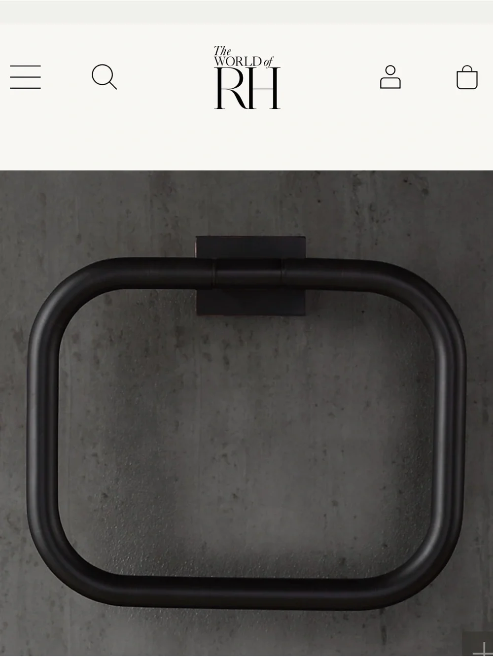 Restoration Hardware Modern Towel Ring in Gold