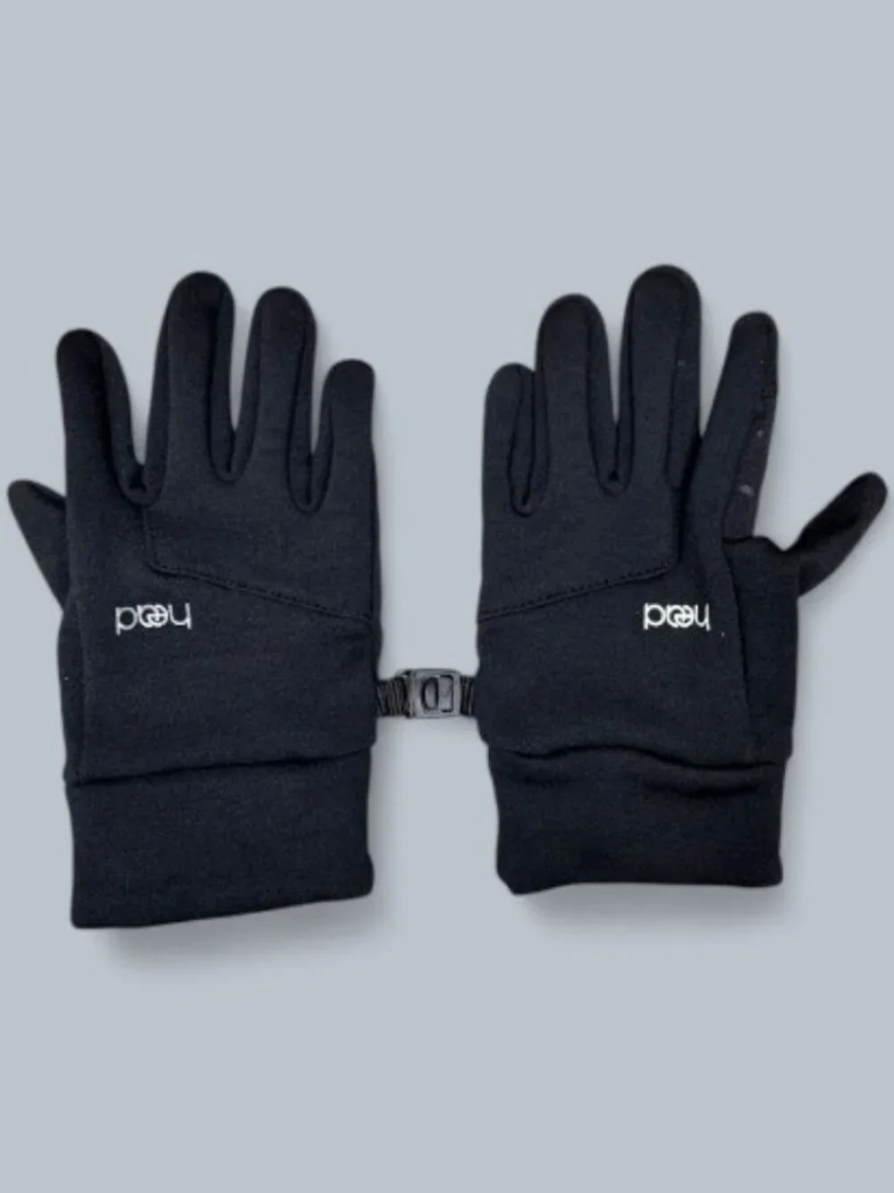 Head Kids Black Performance Gloves Size L/G Stretch Winter Running Sports