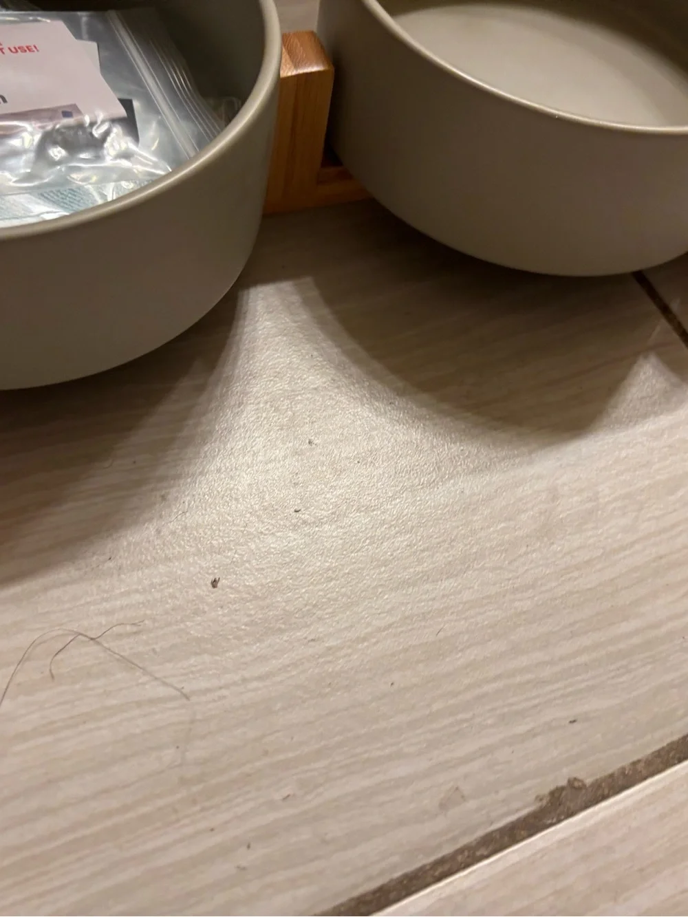 SpunkyJunky Double Pet Bowls - Light Gray