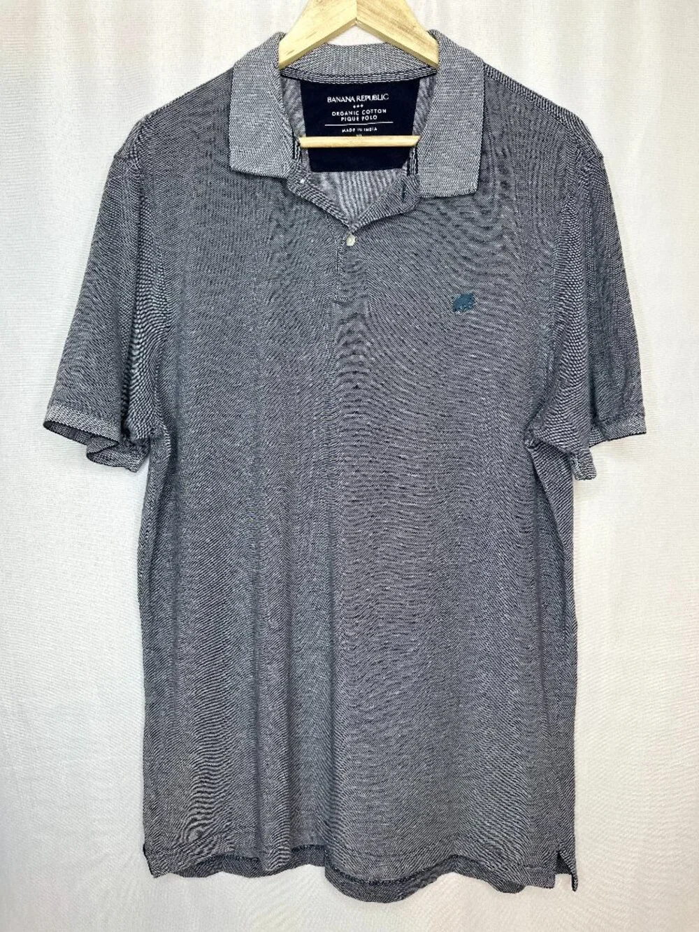 Banana Republic Organic Cotton Pique Polo, XLarge-Tall Minimalist Preppy Classic