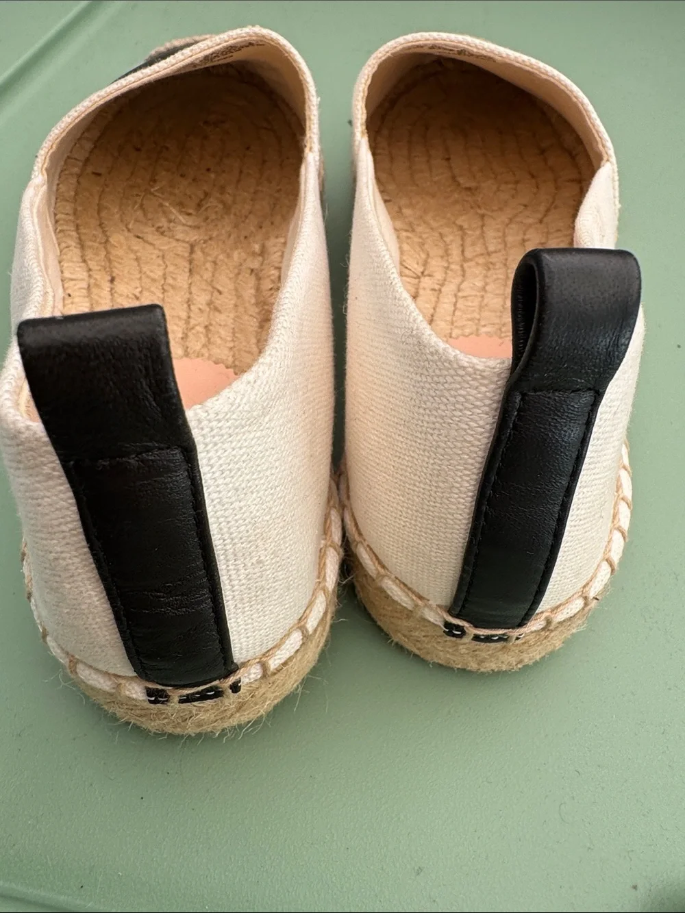 J.Crew Women’s Two-Tone Espadrille Flats in White and Black