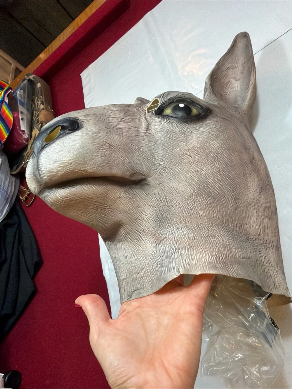Unmarked kangaroo mask