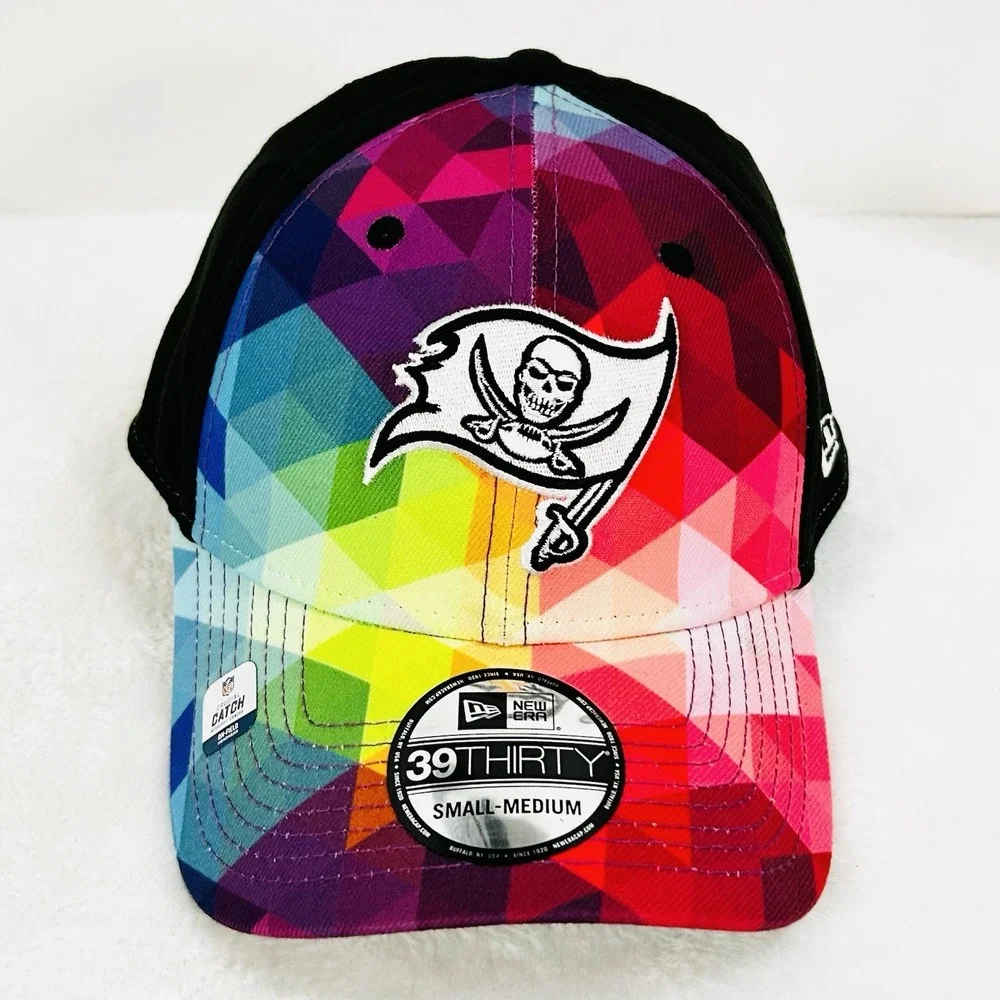 Tampa Bay Buccaneers New Era Crucial Catch 39THIRTY Stretch Flex Hat Cap S/M