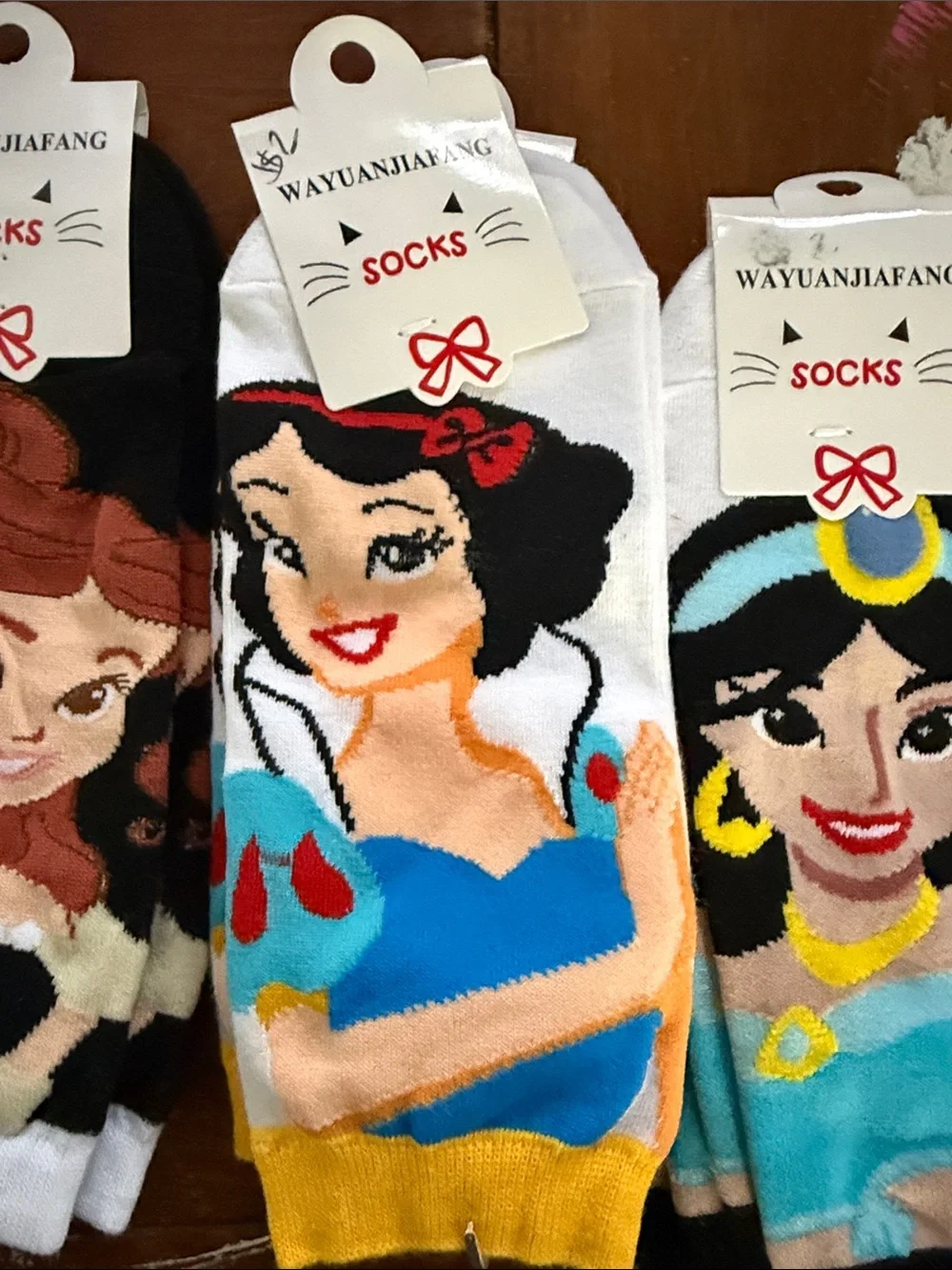 8 pair Cartoon Princess Ankle Socks - Multi Color