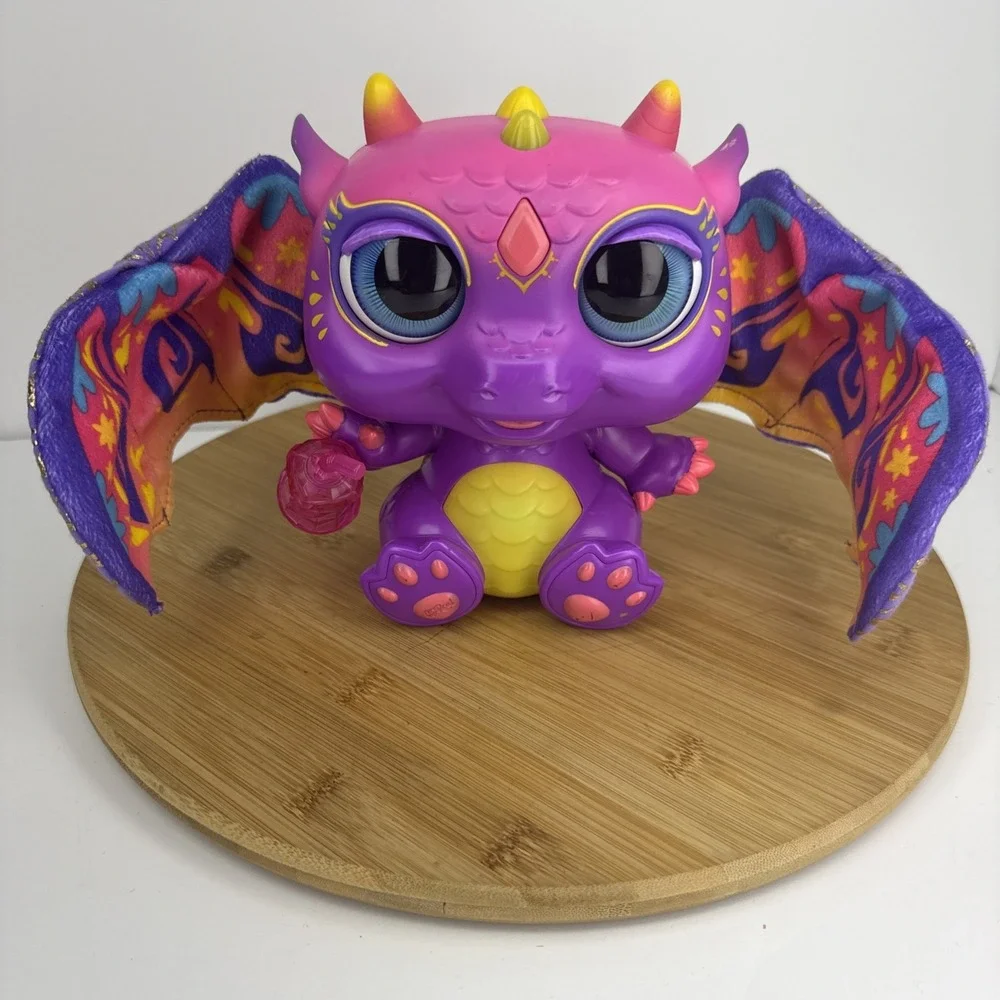 Hasbro FurReal Friends Moodwings Baby Dragon Interactive Pet Purple Tested