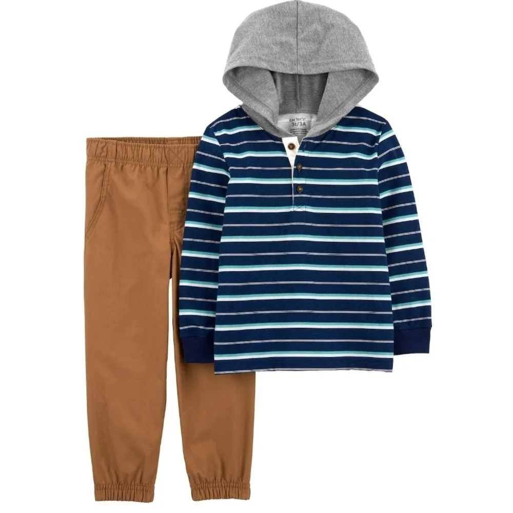 Carters navy striped
