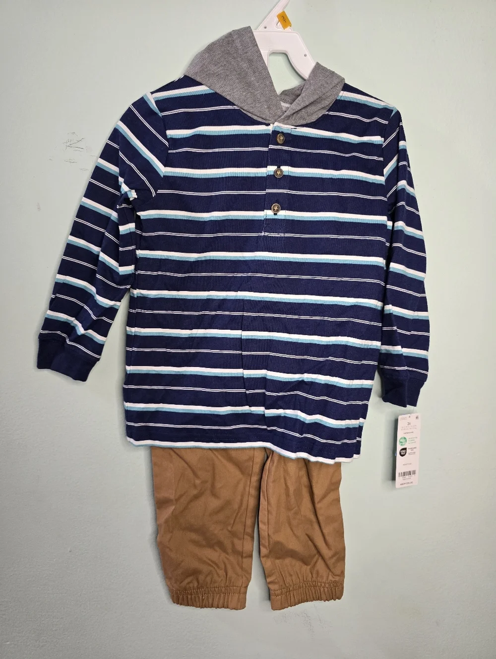 Carters navy striped