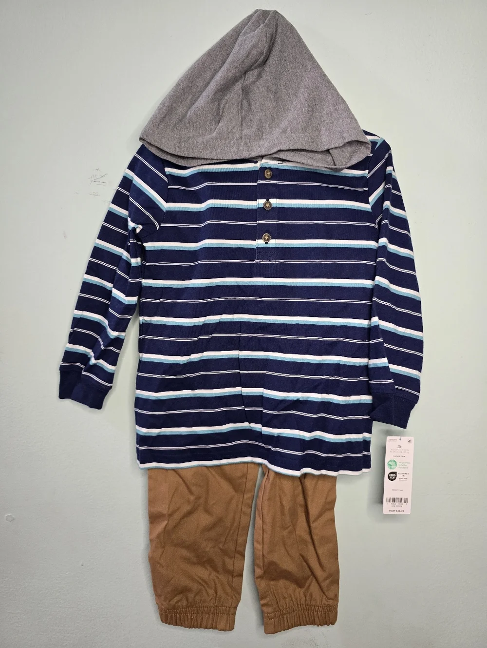 Carters navy striped