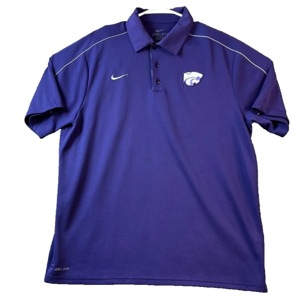 Kansas State Wildcats Mens Nike Dri-Fit Polo Golf‎ Shirt Size Large