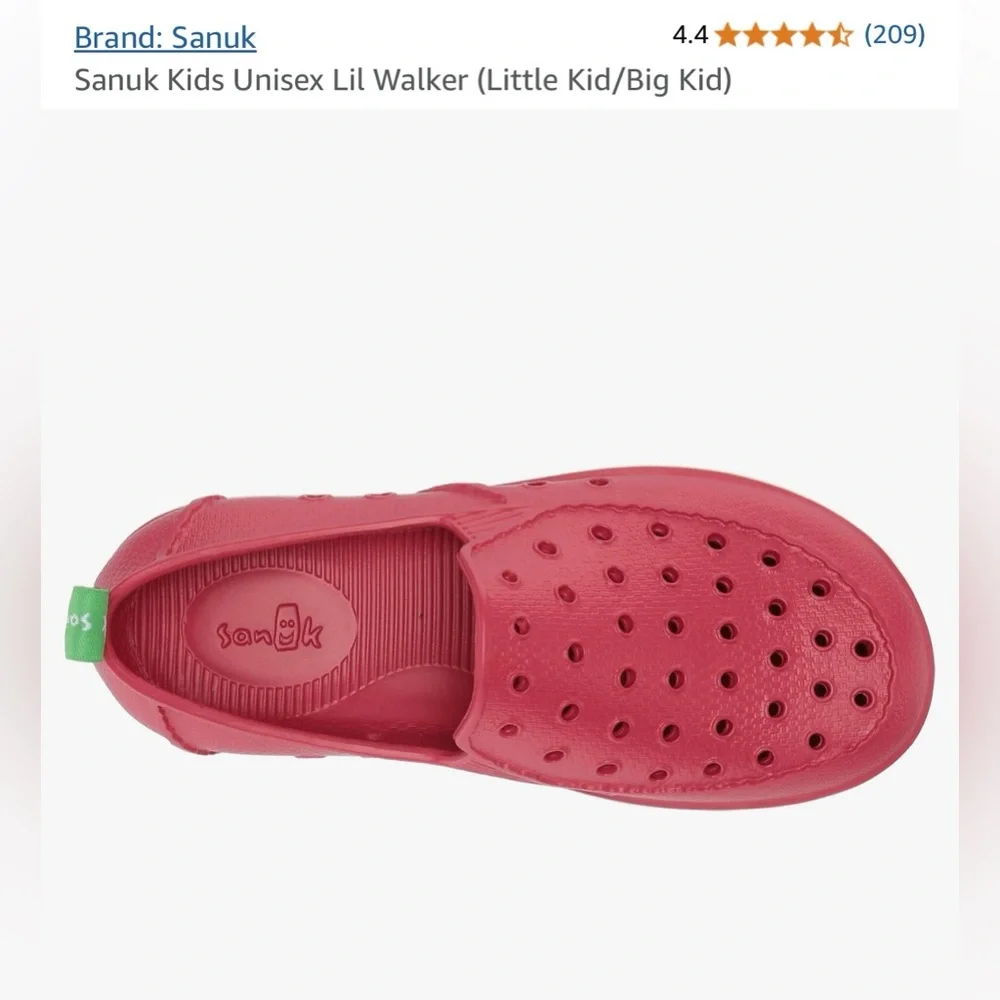 Sanuk Red Slip-On Water Shoes Women’s Size 7 | Lightweight Comfort