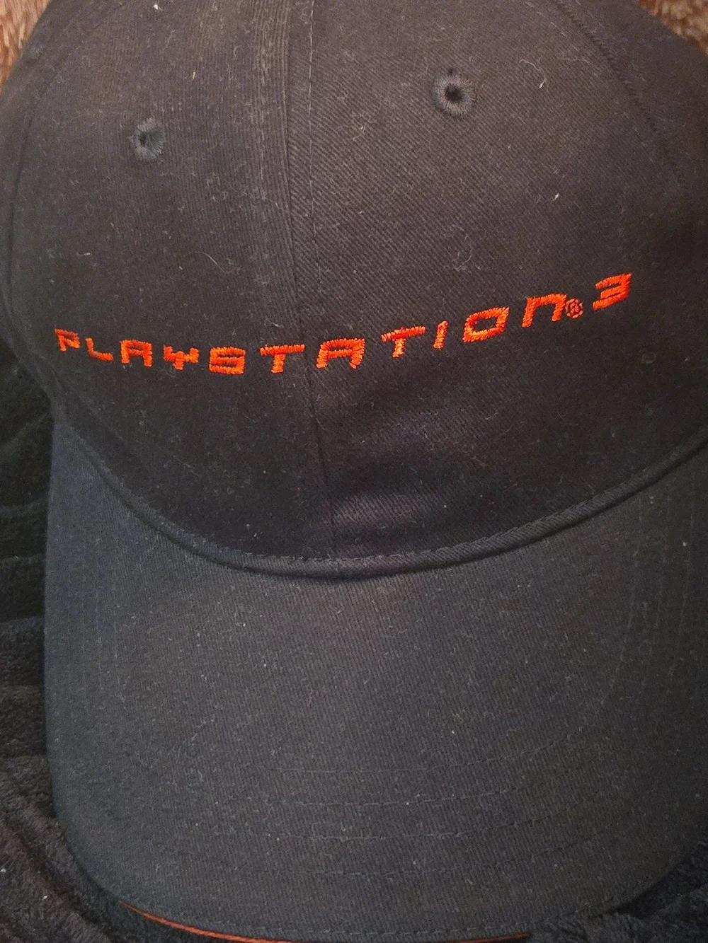 Sony Black Baseball Cap with Red PlayStation 3 Embroidery
