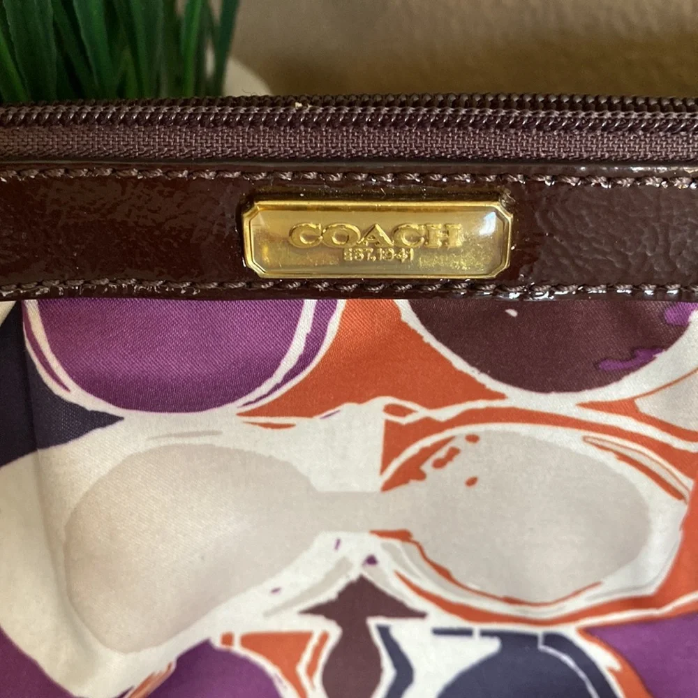 Coach wristlet satin
