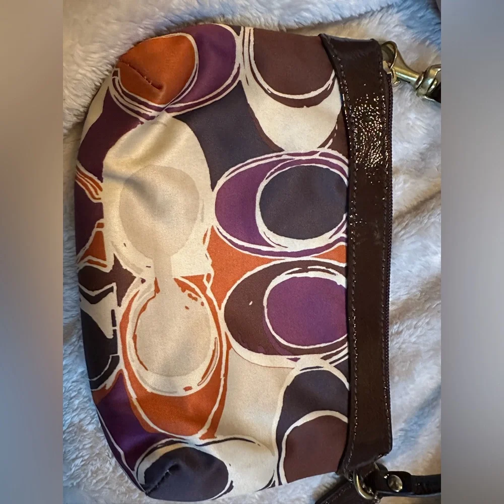 Coach wristlet satin