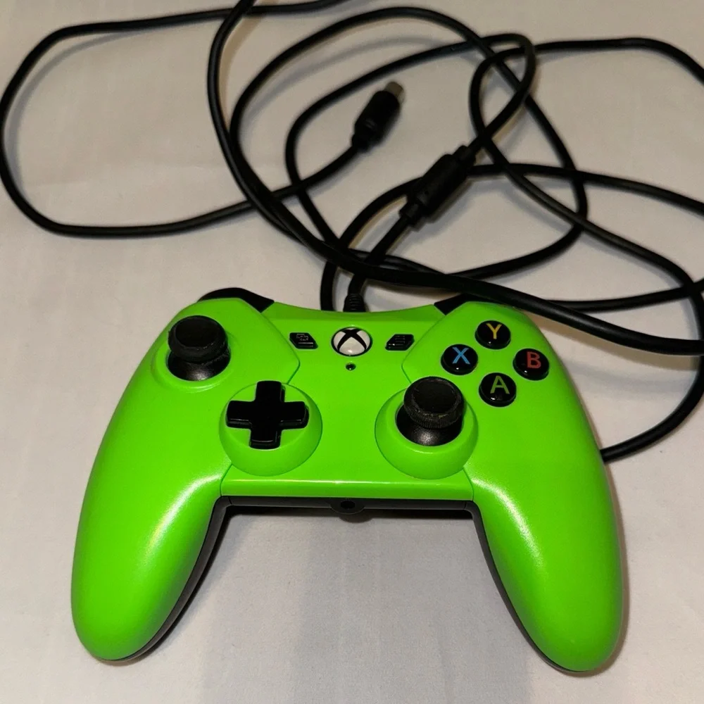 PowerA XBox One/PC Controller Wired -‎ Green - TESTED 1428124-01