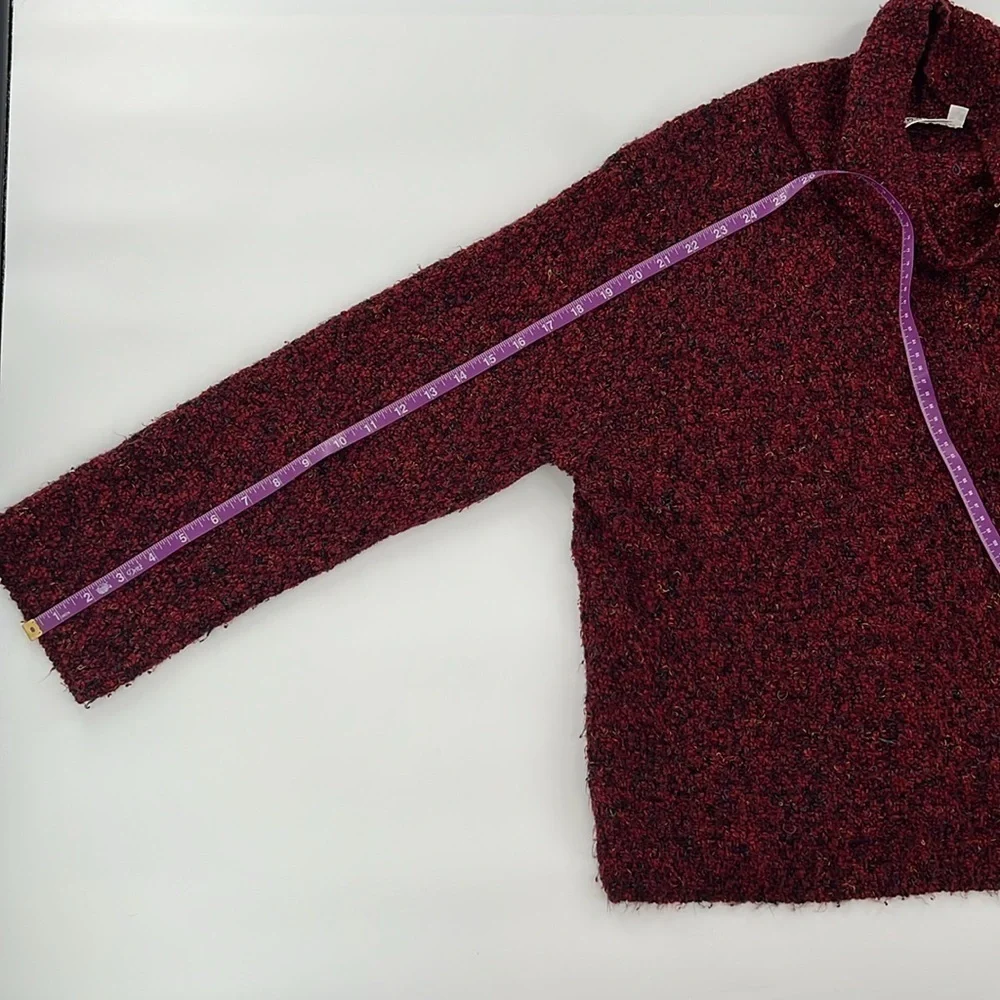 Habitat Red confetti Cowl Neck Sweater Cozy‎ Texture layering essential M/L