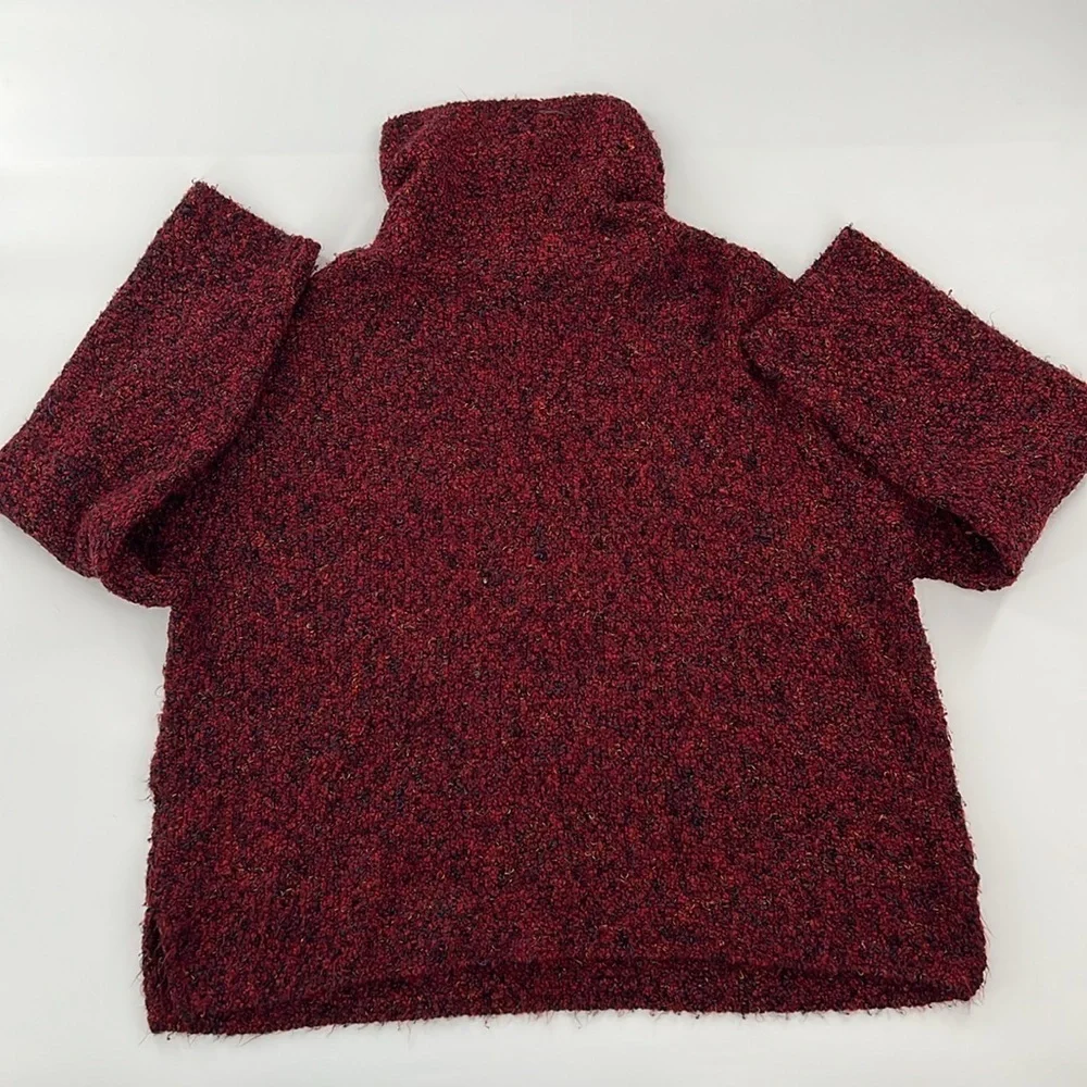 Habitat Red confetti Cowl Neck Sweater Cozy‎ Texture layering essential M/L